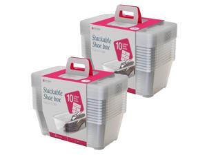 Life Story 5.7 L Clear Shoe & Closet Storage Box Stacking Container, 20 Boxes Life Story 5.7 L Clear Shoe & Closet Storage Box Stacking Container, 20 Boxes