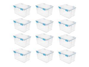 Sterilite 54 Quart Clear Plastic Stacking Storage Container Box (12 Pack) Sterilite 54 Quart Clear Plastic Stacking Storage Container Box (12 Pack)