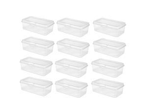 Sterilite Plastic FlipTop Latching Storage Box Container, Clear (12 Pack) Sterilite Plastic FlipTop Latching Storage Box Container, Clear (12 Pack)