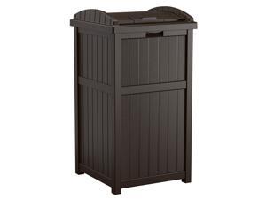 Suncast Trash Hideaway 33 Gallon Outdoor Garbage Trash Bin, Java Suncast Trash Hideaway 33 Gallon Outdoor Garbage Trash Bin, Java