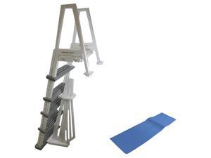 CONFER 6000X Heavy Duty Aboveground In-Pool Swimming Pool Ladder 48"-54" w/ Mat CONFER 6000X Heavy Duty Aboveground In-Pool Swimming Pool Ladder 48"-54" w/ Mat