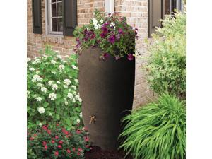 Algreen 86311 Rain Barrel With Spigot, 80 gal, Brass, Plastic, Polyethylene, Brown Stone Algreen 86311 Rain Barrel With Spigot, 80 gal, Brass, Plastic, Polyethylene, Brown Stone