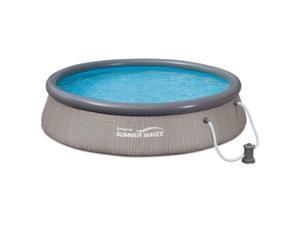 Summer Waves Quick Set 12’ x 36” Inflatable Above Ground Swimming Pool with Pump Summer Waves Quick Set 12’ x 36” Inflatable Above Ground Swimming Pool with Pump
