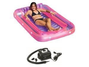 New Swimline 9052 71" Swimming Pool Inflatable Tub Lounger w/ 110 Volt Air Pump New Swimline 9052 71" Swimming Pool Inflatable Tub Lounger w/ 110 Volt Air Pump