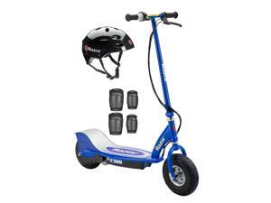 Razor E300 Electric 24 Volt Motorized Scooter with Helmet and Safety Pads, Blue Razor E300 Electric 24 Volt Motorized Scooter with Helmet and Safety Pads, Blue