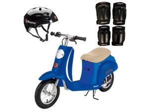 Razor Pocket Mod Electric Scooter + Youth Helmet + Elbow & Knee Pad Safety Set Razor Pocket Mod Electric Scooter + Youth Helmet + Elbow & Knee Pad Safety Set