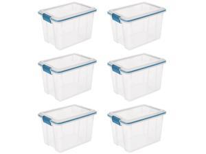 Sterilite 20 Quart Gasket Box with Clear Base and Lid (6 Pack) | 19324306 Sterilite 20 Quart Gasket Box with Clear Base and Lid (6 Pack) | 19324306