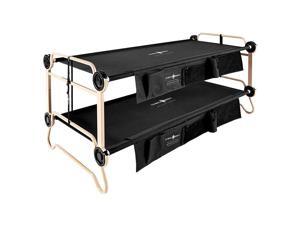 Disc-O-Bed Cam-O-Bunk Benchable Bunked Double Cot w/ Organizer, Black Disc-O-Bed Cam-O-Bunk Benchable Bunked Double Cot w/ Organizer, Black