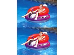 Swimline 9078 Swimming Pool UFO Squirting Inflatable Lounge Chair Float (2 Pack)
