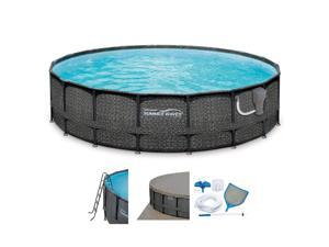 Summer Waves Elite 20ft x 48in Above Ground Frame Swimming Pool Set with Pump Summer Waves Elite 20ft x 48in Above Ground Frame Swimming Pool Set with Pump