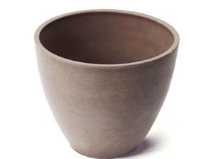 Algreen Round Curve Valencia Indoor and Outdoor Flower Pot Planter, Brown Algreen Round Curve Valencia Indoor and Outdoor Flower Pot Planter, Brown
