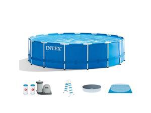 Intex 28253EH 18ft x 48in Prism Metal Frame Above Ground Swimming Pool with Pump Intex 28253EH 18ft x 48in Prism Metal Frame Above Ground Swimming Pool with Pump