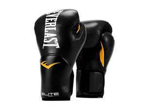 Everlast Elite Leather Training Boxing Gloves Size 12 Ounces Black 