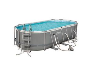 Bestway Power Steel 18ft x 9ft x 48in Above Ground Swimming Pool Set with Pump