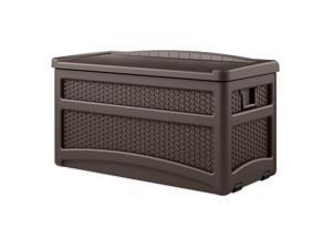 Suncast Outdoor 73 Gallon Garden Patio Storage Chest, Handles, Seat, Java Suncast Outdoor 73 Gallon Garden Patio Storage Chest, Handles, Seat, Java