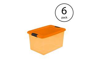 Sterilite Orange 64 Quart Latching Plastic Storage Box Container Tote (6 Pack) Sterilite Orange 64 Quart Latching Plastic Storage Box Container Tote (6 Pack)