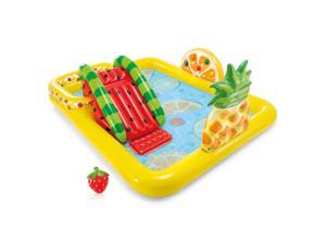 Intex 57158EP Fun'N Fruity Outdoor Inflatable Kiddie Pool Play Center with Slide Intex 57158EP Fun'N Fruity Outdoor Inflatable Kiddie Pool Play Center with Slide