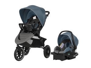 Evenflo Folio3 Stroll & Jog Travel System w/ LiteMax 35 Infant Car Seat, Skyline