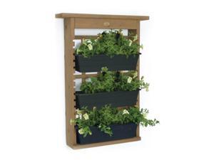 Algreen 34002 GardenView Vertical Living Wall Hanging Planter for 3 Planters Algreen 34002 GardenView Vertical Living Wall Hanging Planter for 3 Planters
