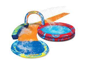 Banzai Cyclone Splash Park Inflatable with Sprinkling Slide and Water Aqua Pool Banzai Cyclone Splash Park Inflatable with Sprinkling Slide and Water Aqua Pool