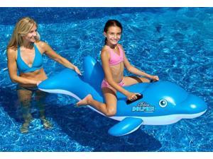 Swimline 90453 Swimming Pool Inflatable Dolphin Stable Ride-On Float Toy