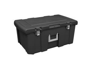 Sterilite 16 Gallon Lockable Footlocker Toolbox with Wheels, Black | 18429001 Sterilite 16 Gallon Lockable Footlocker Toolbox with Wheels, Black | 18429001