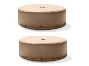 Intex 4 Person Round Energy Efficient Hot Tub Replacement Cover Only (2 Pack) Intex 4 Person Round Energy Efficient Hot Tub Replacement Cover Only (2 Pack)