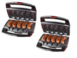 Johnsonville Sizzling Sausage Indoor Compact Stainless Electric Grill (2 Pack) Johnsonville Sizzling Sausage Indoor Compact Stainless Electric Grill (2 Pack)