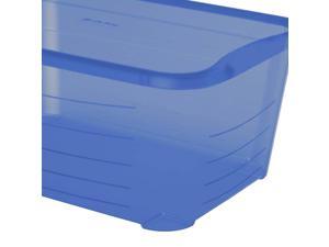 Life Story 5.5 Quart Rectangular Blue Plastic Protective Storage Tote (4 Pack) Life Story 5.5 Quart Rectangular Blue Plastic Protective Storage Tote (4 Pack)