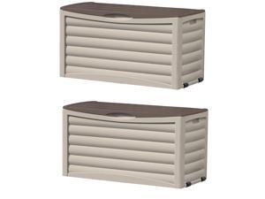 Suncast DB8300 83 Gallon Resin Outdoor Patio Storage Deck Box, Taupe (2 Pack) Suncast DB8300 83 Gallon Resin Outdoor Patio Storage Deck Box, Taupe (2 Pack)