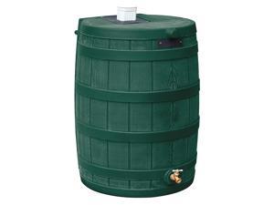 Good Ideas Rain Wizard Water Storage 50 Gal Capacity Collection Barrel, Green