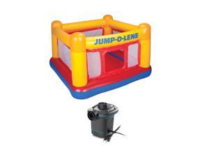 Intex Inflatable Ball Pit Bounce House & 120V Quick Fill AC Electric Air Pump Intex Inflatable Ball Pit Bounce House & 120V Quick Fill AC Electric Air Pump