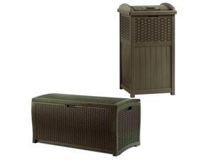 Suncast Trash Hideaway Outdoor Garbage & Outdoor Patio Storage Deck Box Suncast Trash Hideaway Outdoor Garbage & Outdoor Patio Storage Deck Box