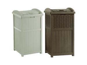Suncast Trash Hideaway 33 Gallon Garbage Container, 1 Beige & 1 Brown (2 Pack) Suncast Trash Hideaway 33 Gallon Garbage Container, 1 Beige & 1 Brown (2 Pack)