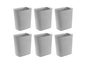 Sterilite Weave 5.8 Gallon Plastic Home/Office Wastebasket Trash Can (6 Pack) Sterilite Weave 5.8 Gallon Plastic Home/Office Wastebasket Trash Can (6 Pack)