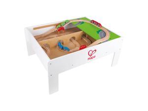 Hape Railway Play and Stow Wooden Train Set Activity & Toy Storage Play Table