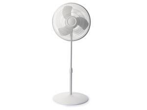LASKO 16" Oscillating Adjustable Stand Fan with 3 Speeds, White 16201/LAS
