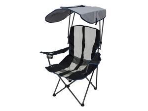 Kelsyus Original Outdoor Camping Folding Lawn Chair with Canopy, Navy & Gray Kelsyus Original Outdoor Camping Folding Lawn Chair with Canopy, Navy & Gray
