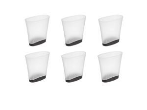 Sterilite 10303V06 2.4 Gallon Space-Saving Slim Wastebasket, Clear/Gray (6 Pack) Sterilite 10303V06 2.4 Gallon Space-Saving Slim Wastebasket, Clear/Gray (6 Pack)