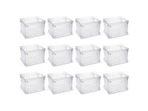 Sterilite Convenient Mini Square Small Storage Organizing Crate, Clear (12 Pack) Sterilite Convenient Mini Square Small Storage Organizing Crate, Clear (12 Pack)
