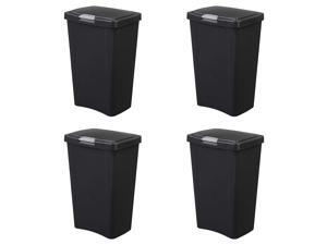 Sterilite 10459004 13 Gallon TouchTop Wastebasket with Titanium Latch, Black Sterilite 10459004 13 Gallon TouchTop Wastebasket with Titanium Latch, Black