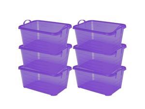 Life Story Purple Stackable Closet & Storage Box 55 Quart Containers (6 Pack) Life Story Purple Stackable Closet & Storage Box 55 Quart Containers (6 Pack)
