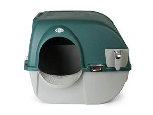 Omega Paw Roll'n Clean Unique No Scoop Self-Cleaning Home Cat Litter Box, Green Omega Paw Roll'n Clean Unique No Scoop Self-Cleaning Home Cat Litter Box, Green