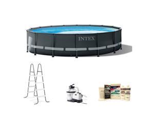 Intex 16ft x 48in Ultra XTR Round Frame Swimming Pool, Pump, & Winterizing Kit Intex 16ft x 48in Ultra XTR Round Frame Swimming Pool, Pump, & Winterizing Kit