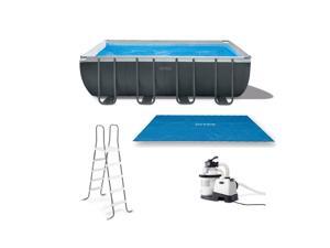 Intex Ultra 18ft x 9ft x 52in Ultra XTR Rectangular Frame Pool & Solar Cover Intex Ultra 18ft x 9ft x 52in Ultra XTR Rectangular Frame Pool & Solar Cover