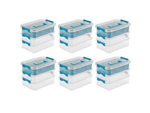 Sterilite Convenient Home 3-Tiered Stack Carry Storage Box, Clear (6 Pack) Sterilite Convenient Home 3-Tiered Stack Carry Storage Box, Clear (6 Pack)