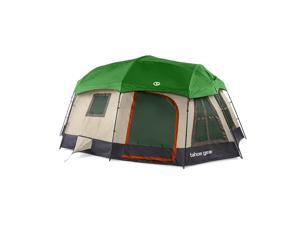 Tahoe Gear Ozark 16 Person 3 Season Family Cabin Tent, Brown