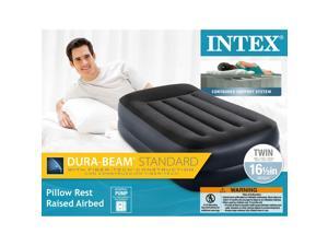 Intex 16.5" Twin Dura-Beam Pillow Rest Airbed with Internal Pump 64121EP Intex 16.5" Twin Dura-Beam Pillow Rest Airbed with Internal Pump 64121EP