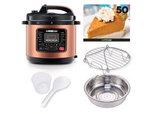 GoWISE USA 8-Quart 12-in-1 Electric Pressure Cooker and 50-Recipe Book, Copper GoWISE USA 8-Quart 12-in-1 Electric Pressure Cooker and 50-Recipe Book, Copper
