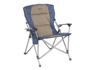 Kamp-Rite Hard Arm 3 position Reclining Folding Camp Chair w/Cupholder, Blue/Tan Kamp-Rite Hard Arm 3 position Reclining Folding Camp Chair w/Cupholder, Blue/Tan